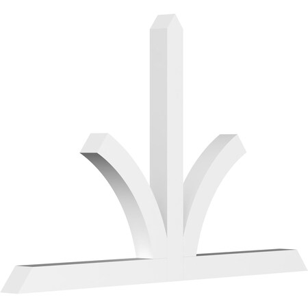 Ekena Millwork Richland Architectural Grade PVC Gable Bracket, 72"W x 45"H x 4"D x 4"F, 15/12 Pitch GBP072X45X0404RIC00
